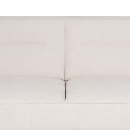 Sofá de 3 Plazas Crema Madera 220 x 87 x 85 cm