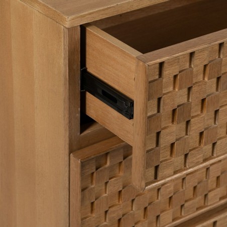 Schubladenschrank MARIGNI Schwarz natürlich Eisen Holz MDF 118 x 42 x