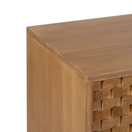Schubladenschrank MARIGNI Schwarz natürlich Eisen Holz MDF 118 x 42 x