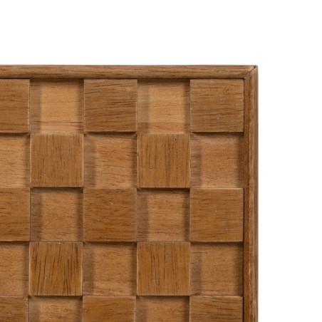 Nachtkastje MARIGNI Zwart Natuurlijk Ijzer Essenhout Hout MDF 51,5 x 4