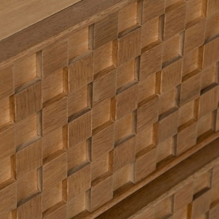 Nachtkastje MARIGNI Zwart Natuurlijk Ijzer Essenhout Hout MDF 51,5 x 4