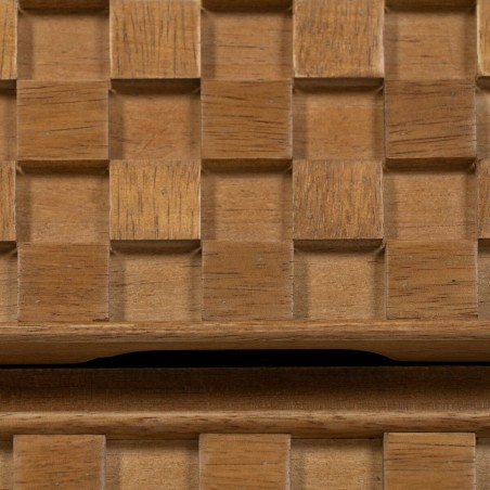 Nachttisch MARIGNI Schwarz natürlich Eisen Eschenholz Holz MDF 51,5 x