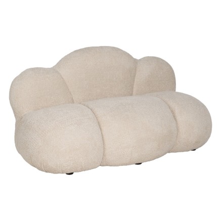 Sofa Beige Polyester Dennenhout 149 x 76 x 77 cm