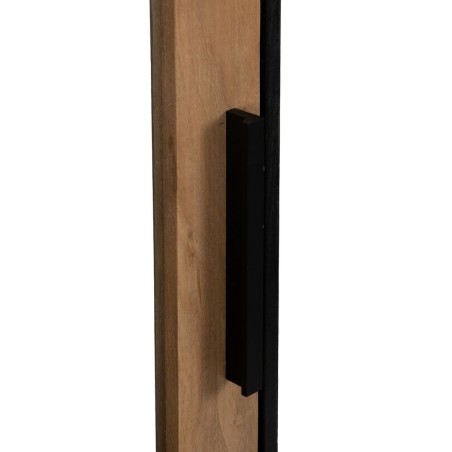 Display Stand ORLEANS Black Natural Crystal Iron MDF Wood 61 x 40 x 19