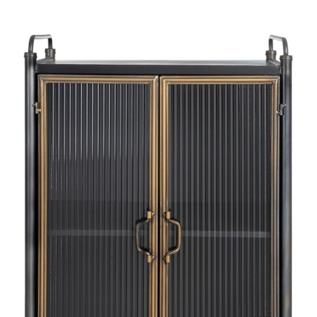 Display Standaard BRICK Zwart Gouden Kristal Ijzer 58 x 40 x 150 cm