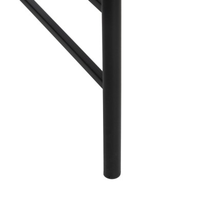 Table d'appoint Noir Naturel Verre Fer Bois d'hévéa 61 x 50 x 53 cm 2