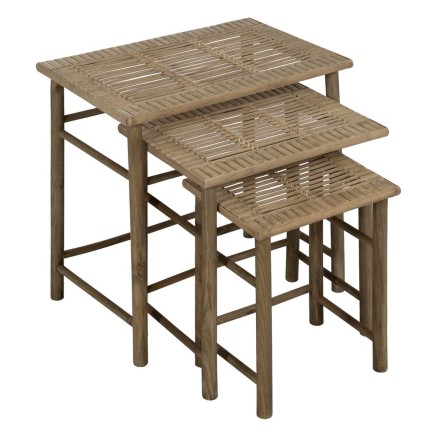 Side table Natural Bamboo 57 x 38 x 55 cm 45 x 32 x 47 cm 34 x 26 x 40