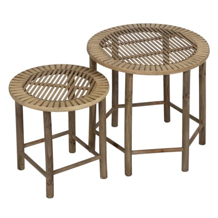 Tavolo aggiuntivo Naturale Bambù 50 x 50 x 48 cm 38,5 x 38,5 x 40 cm