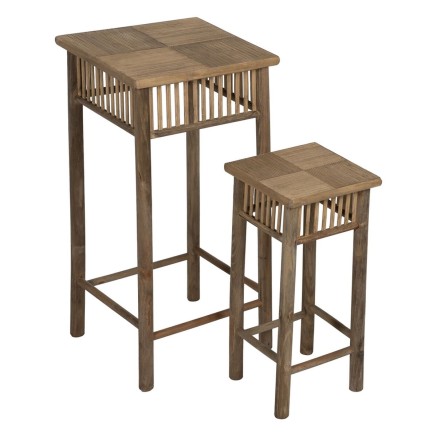 Side table Natural Bamboo 22,5 x 22,5 x 50 cm 32,5 x 32,5 x 70 cm 2 Pi