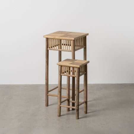 Tavolo aggiuntivo Naturale Bambù 22,5 x 22,5 x 50 cm 32,5 x 32,5 x 70