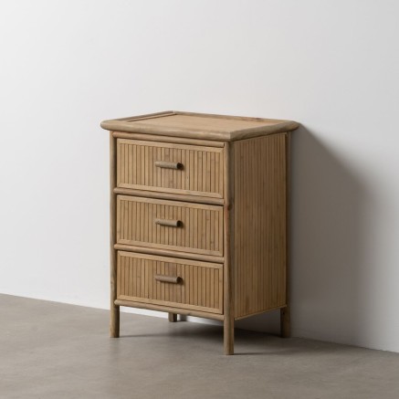 Nightstand Natural Bamboo 48 x 36 x 66 cm 2