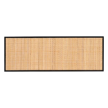 Tavolino da Caffè Nero Naturale Cristallo Ferro Rattan 97,5 x 34 x 35 2