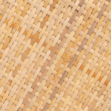 Tavolino da Caffè Nero Naturale Cristallo Ferro Rattan 97,5 x 34 x 35