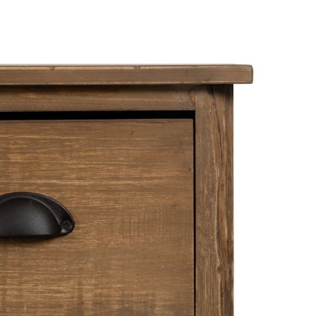 Vitrine avec Double Porte en Cristal Naturel Verre Bois d'épicéa 64