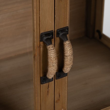 Stand Espositore Naturale Cristallo Legno di abete 72 x 39 x 116 cm