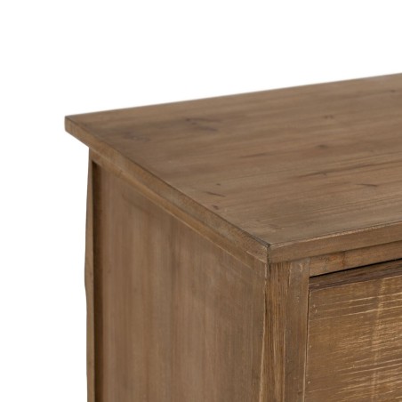 Vitrine avec Double Porte en Cristal Naturel Verre Bois d'épicéa 64