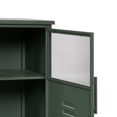 Vitrine avec Double Porte en Cristal Menthe Verre Fer 72 x 35 x 178 cm