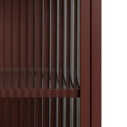 Vetrinetta a Due Ante in Cristallo Teja Cristallo Ferro 52 x 33 x 90 c 2