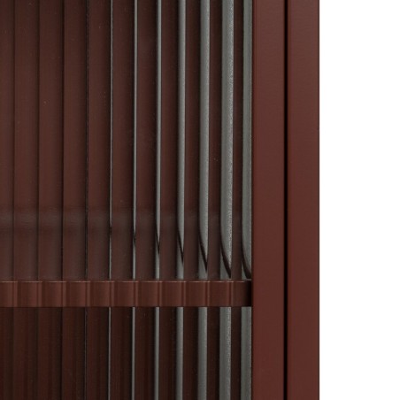 Display Cabinet With Double Glass Doors Tile Crystal Iron 52 x 33 x 90