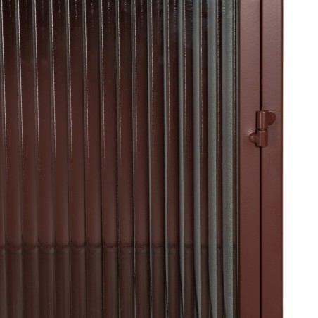 Pronkkast met dubbele glazen deuren Tegel Kristal Ijzer 52 x 33 x 90 c