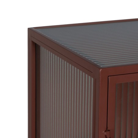 Vitrina con Doble Puerta de Cristal Teja Cristal Hierro 52 x 33 x 90 c