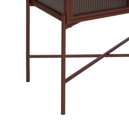 Vitrina con Doble Puerta de Cristal Teja Cristal Hierro 70 x 36 x 143
