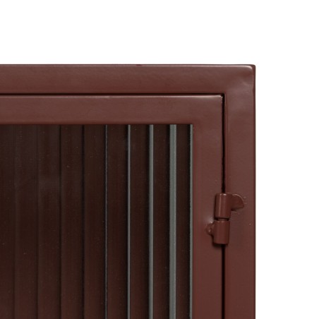 Vitrina con Doble Puerta de Cristal Teja Cristal Hierro 70 x 36 x 143