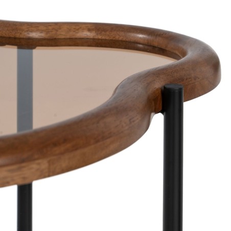 Centre Table Black Natural Crystal Iron Rubber wood 89 x 50 x 40 cm (2