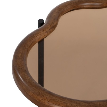 Centre Table Black Natural Crystal Iron Rubber wood 89 x 50 x 40 cm (2