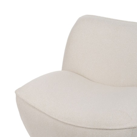 Armchair White MDF Wood Foam 100 % polyester 71 x 81 x 66 cm