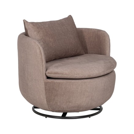 Leunstoel Taupe Hout Ijzer 84 x 74 x 66 cm
