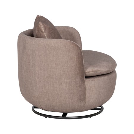 Leunstoel Taupe Hout Ijzer 84 x 74 x 66 cm