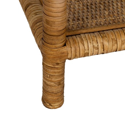 Bijzettafel Beige Kristal Rotan 50 x 50 x 45 cm 2
