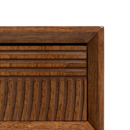 Tischdekoration LAGOM Schwarz natürlich Eisen Kautschukholz 120 x 60
