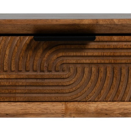 Hoofdtafel LAGOM Zwart Natuurlijk Ijzer Rubberwood 150 x 40 x 50 cm