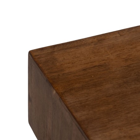 Tischdekoration LAGOM Schwarz natürlich Eisen Kautschukholz 120 x 60