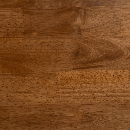 Tavolo da Pranzo LAGOM Nero Naturale Ferro Legno d'albero della gomma
