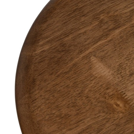 Mesa auxiliar LAGOM Negro Natural Hierro Madera de caucho 40 x 40 x 50