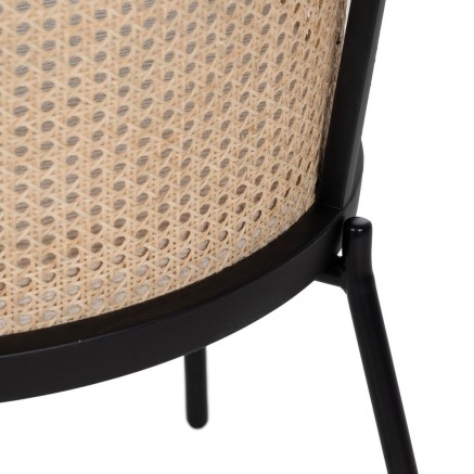 Silla de Comedor Negro Natural 54 x 49 x 82,3 cm 2