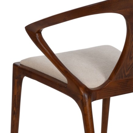 Silla de Comedor Marrón Beige 55 x 57 x 81,2 cm 2