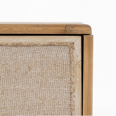 Nightstand GEREL Natural Fir wood MDF Wood Natural Fibre 46 x 37 x 76
