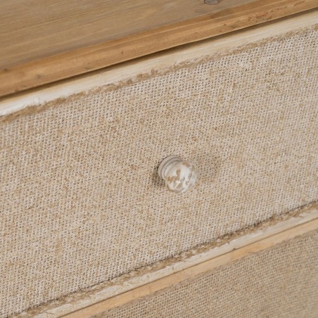 Nachttisch GEREL natürlich Tannenholz Holz MDF Naturfaser 46 x 37 x 7