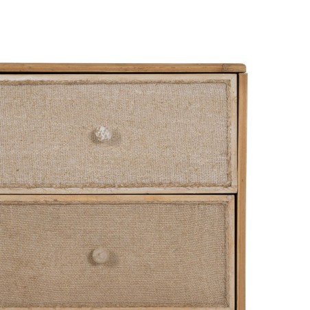 Nightstand GEREL Natural Fir wood MDF Wood Natural Fibre 46 x 37 x 76