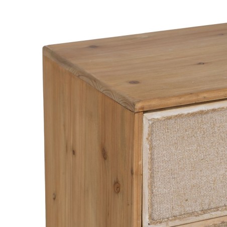 Nightstand GEREL Natural Fir wood MDF Wood Natural Fibre 46 x 37 x 76