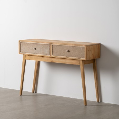 Buffet GEREL Naturel Bois d'épicéa Bois MDF Fibre naturelle 115 x 37