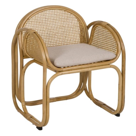Leunstoel Natuurlijk Rotan 63,5 x 58 x 77 cm