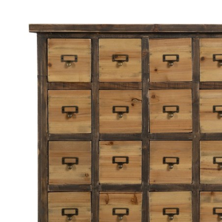 Cassettiera Beige Grigio Legno di abete Legno MDF 80,5 x 35 x 115 cm