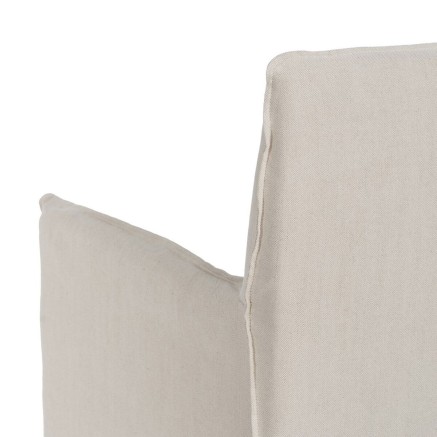 Armchair Cream Feather Pine Foam 75 x 76 x 90,5 cm 2