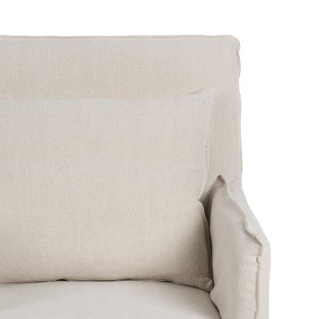 Fauteuil Crème Plume Bois de pin Foam 75 x 76 x 90,5 cm