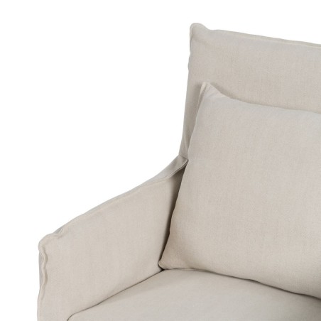 Fauteuil Crème Plume Bois de pin Foam 75 x 76 x 90,5 cm